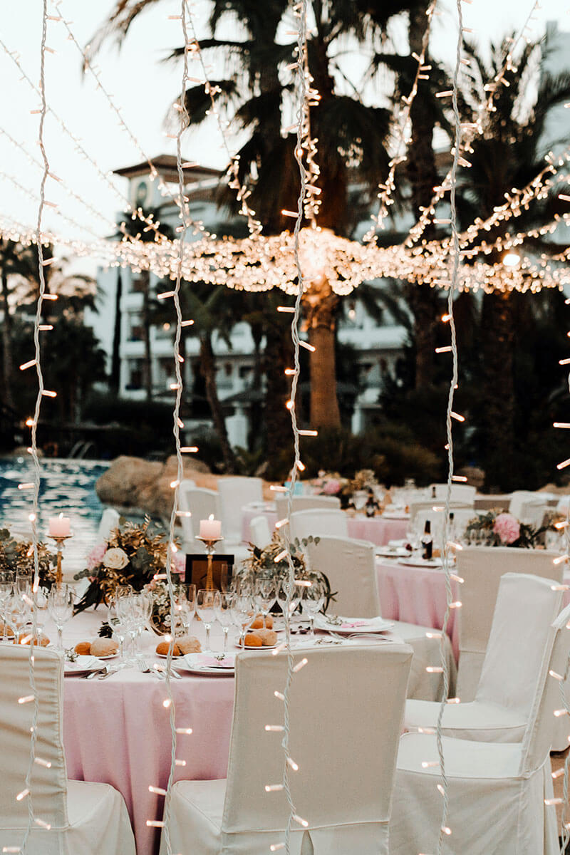 Lighting detail on the tables